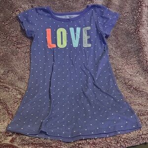 Carter's Blue Polka Dot Nightgown with LOVE Print